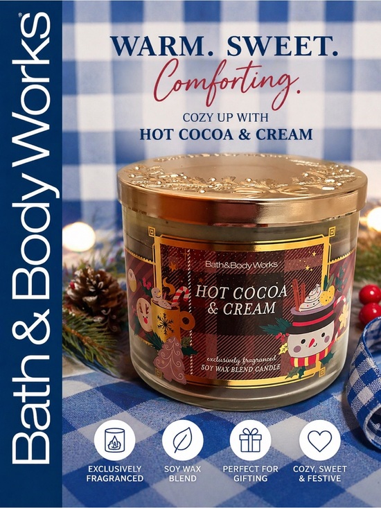 Bath & Body Works Other - Bath & Body Works Hot Cocoa & Cream Scented Candle — New